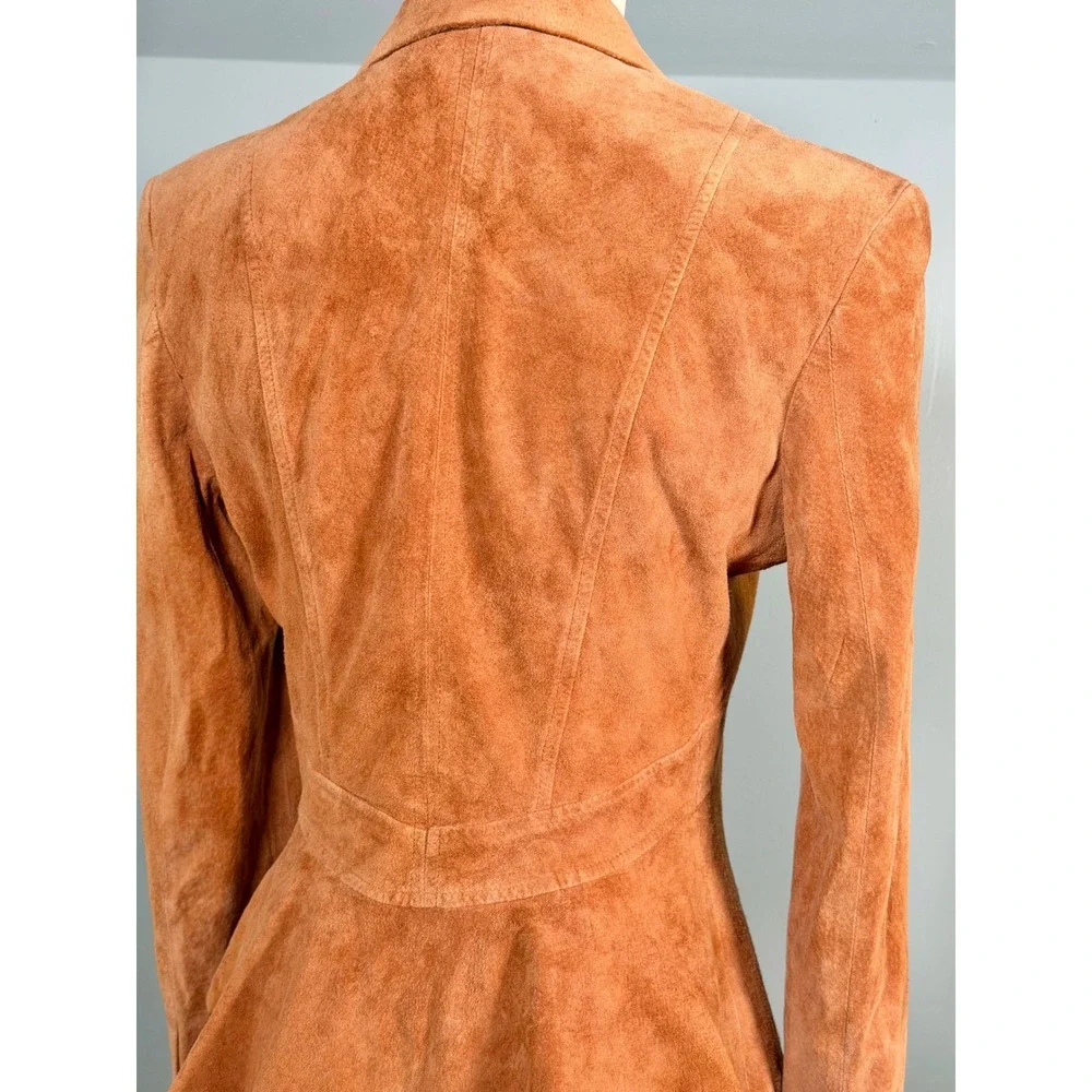 Vintage 2000s Cache Leather Blazer Suede 00s 90s Jacket Y2K Fall Chic Office